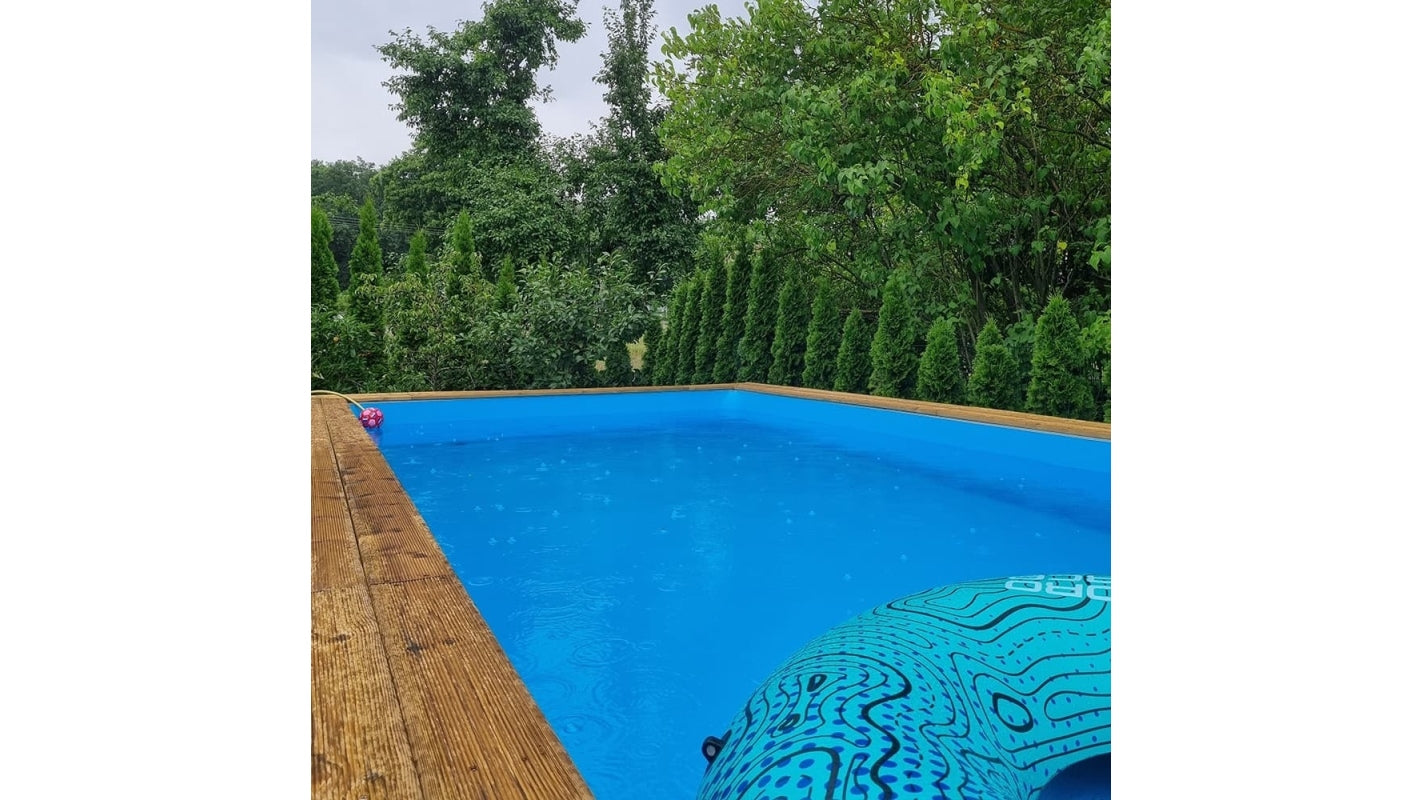 Piscina in legno Aqua 8.5x4.35 - H.1.45 m fissate su calcestruzzo esistente - BAS7309OSPL - ALTANKA