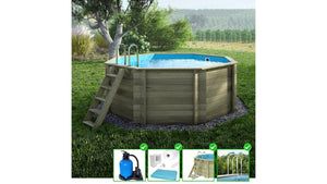 Piscina in legno Coral 3.25x3.25 - H.1.18 m autoportante - BAS7301OSP - ALTANKA
