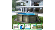 Piscina in legno Nemo 4.3x3.00 - H.1.18 m con profilo da cementare - BAS7302OSPI - ALTANKA