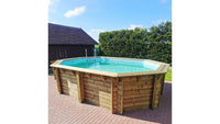 Piscina in legno Nemo 4.3x3.00 - H.1.31 m su telaio senza cementazione - BAS7303OSPU+SZA - ALTANKA