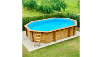 Piscina in legno Nemo 7.3x3.97 - H.1.45 m su telaio senza cementazione - BAS7305OSPU+SZA - ALTANKA