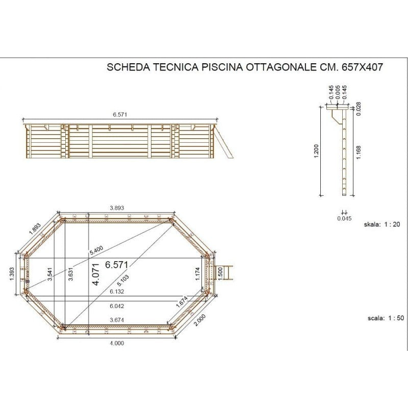PISCINA OTTAGONALE 657X407