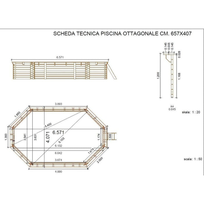 PISCINA OTTAGONALE 657X407