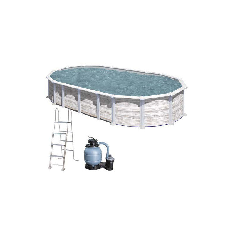 Piscina Ovale in Acciaio Gre Nordic Kit Prov 738 8N