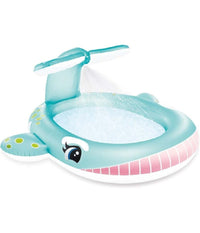 Piscina Per Bambini Spruzzo Balena 201x196x91cm Multicolor Giardino Estate 57440         