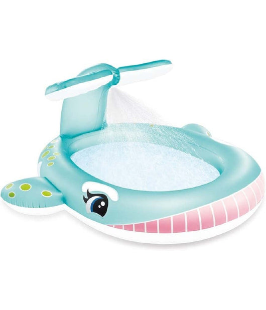 Piscina Per Bambini Spruzzo Balena 201x196x91cm Multicolor Giardino Estate 57440         