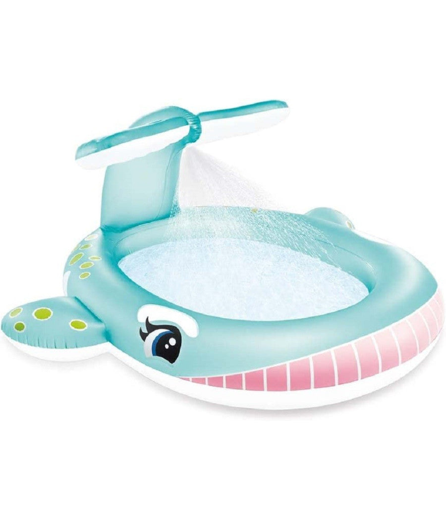 Piscina Per Bambini Spruzzo Balena 201x196x91cm Multicolor Giardino Estate 57440         