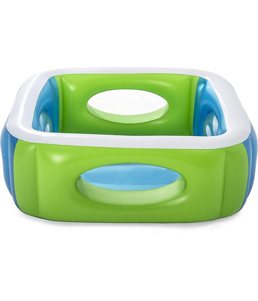 Piscina Per Bambini Window Multi Color Con Oblo' 168x168x56 Cm Piscinetta 51132         