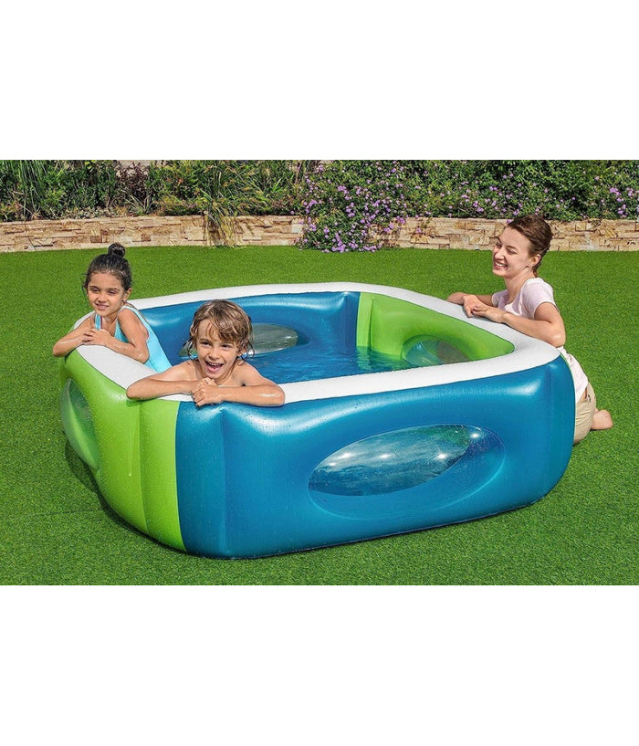 Piscina Per Bambini Window Multi Color Con Oblo' 168x168x56 Cm Piscinetta 51132         