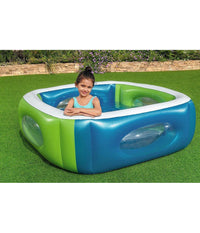 Piscina Per Bambini Window Multi Color Con Oblo' 168x168x56 Cm Piscinetta 51132         
