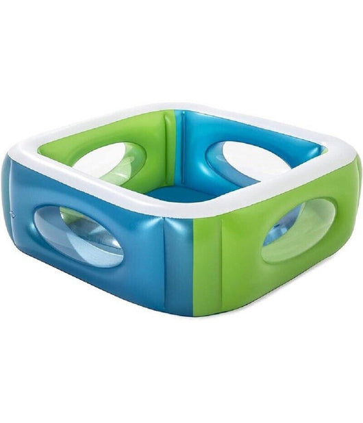 Piscina Per Bambini Window Multi Color Con Oblo' 168x168x56 Cm Piscinetta 51132         