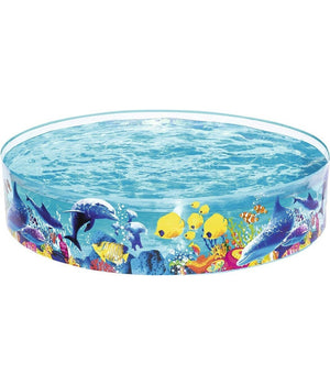 Piscina Piscinetta Rigida Per Bambini 2 Anni+ Fantasia Marina 183 X 38 Cm 55030         