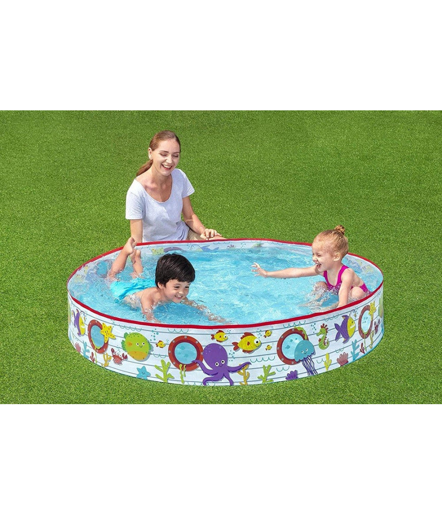 Piscina Piscinetta Rigida Per Bambini Fantasia Marina 2 Anni+ 152 X 25 Cm 55029         