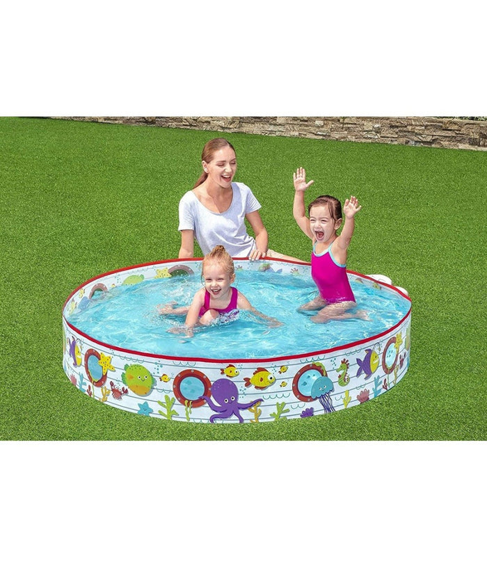 Piscina Piscinetta Rigida Per Bambini Fantasia Marina 2 Anni+ 152 X 25 Cm 55029         