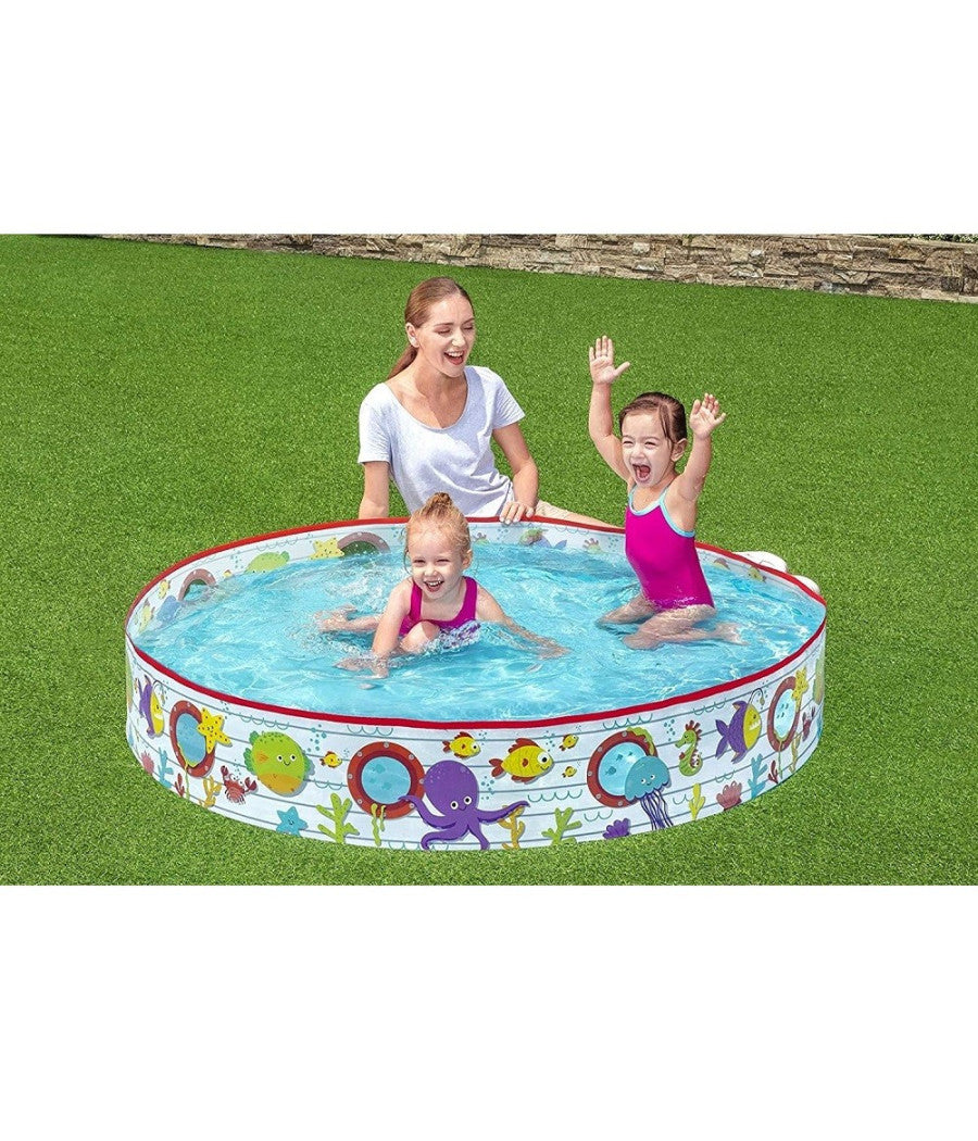 Piscina Piscinetta Rigida Per Bambini Fantasia Marina 2 Anni+ 152 X 25 Cm 55029         