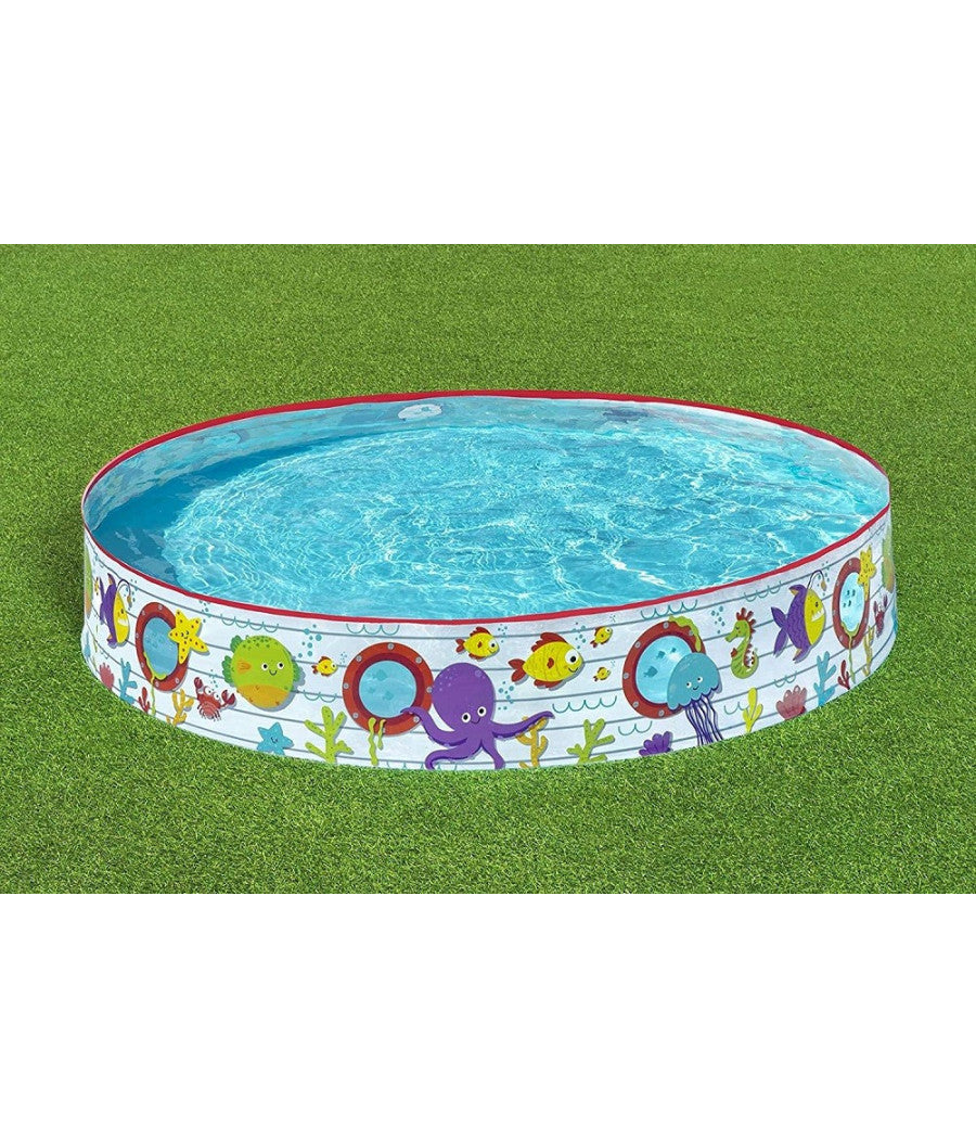 Piscina Piscinetta Rigida Per Bambini Fantasia Marina 2 Anni+ 152 X 25 Cm 55029         