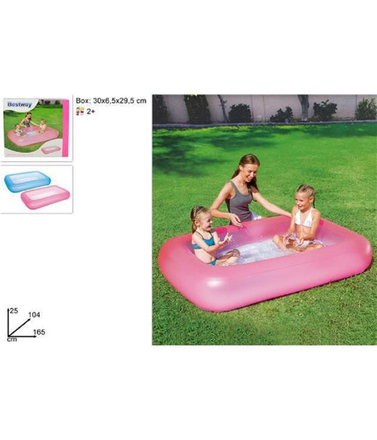 Piscina Rettangolare Aquababe Con Fondo Gonfiabile 165x104x25 Cm 2 Colori 51115         
