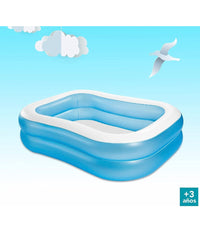 Piscina Rettangolare Gonfiabile Family 2 Anelli 203x152x48 Cm 540lt Estate 57180         