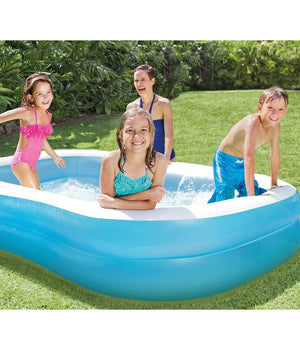 Piscina Rettangolare Gonfiabile Family 2 Anelli 203x152x48 Cm 540lt Estate 57180         