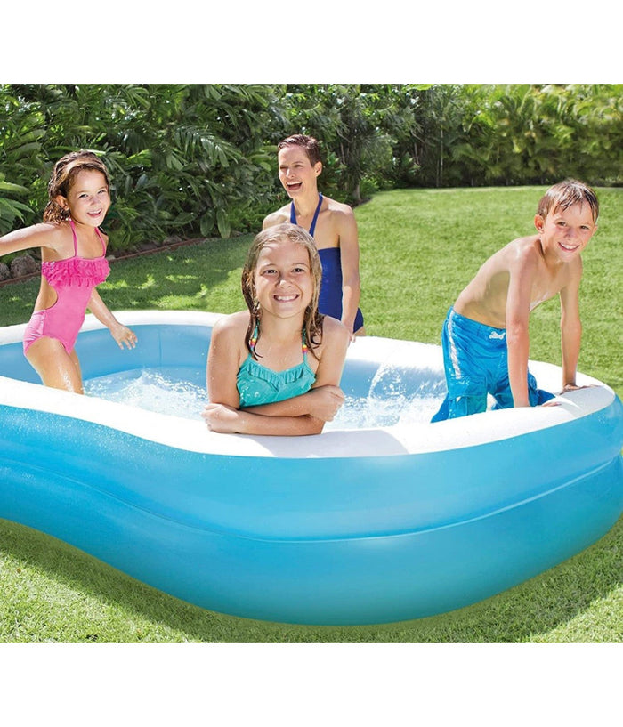 Piscina Rettangolare Gonfiabile Family 2 Anelli 203x152x48 Cm 540lt Estate 57180         