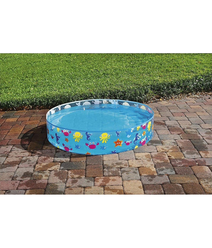 Piscina Rigida Autoportante 122x25cm Fuori Terra Fantasia Mare Per Bambini 55028         