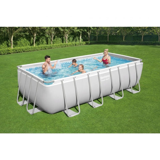 Piscina Steel Rettangolare Filtro 2E 488X244 h 122 Bestway BW56670