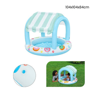 Trade Shop - Piscina Sweet Shoppe Con Fondo Gonfiabile Copertura Per Bambini +2 Anni 104x84cm 52638 -