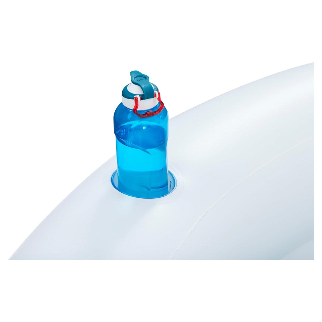 Trade Shop - Piscina Tonda Gonfiabile Family Stampa Arcobaleno 206x206x51cm Con 2 Portabicchieri 54443 -