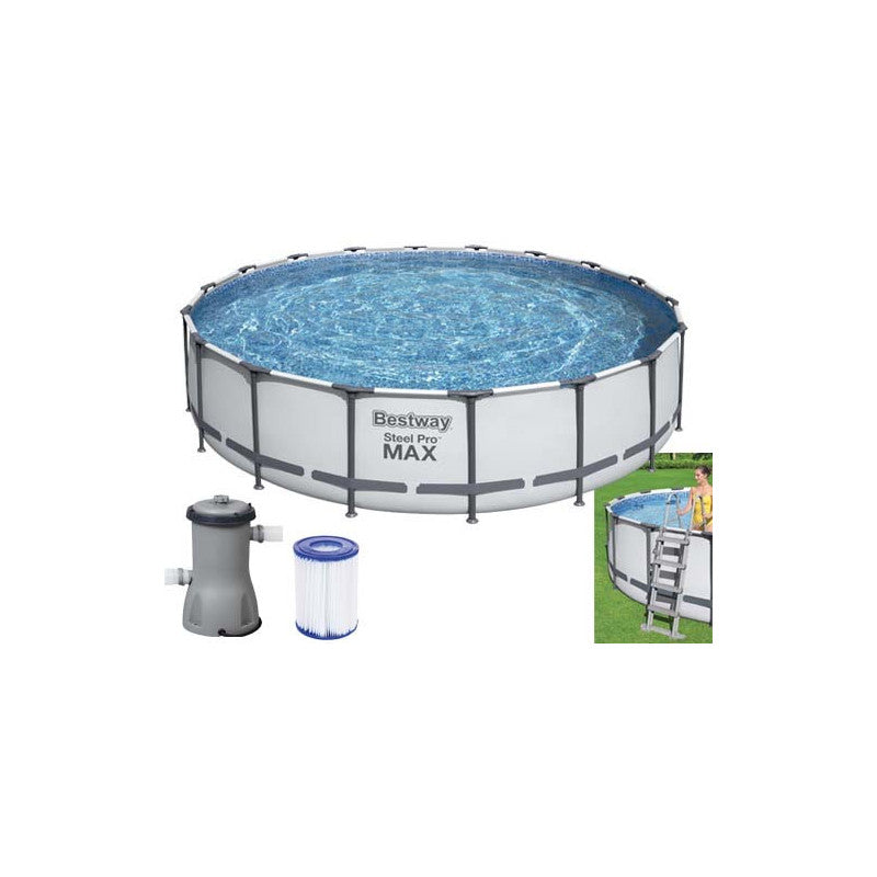 Piscina Tonda Struttura in Metallo Steel Pro Max Bestway 457x122 cm
