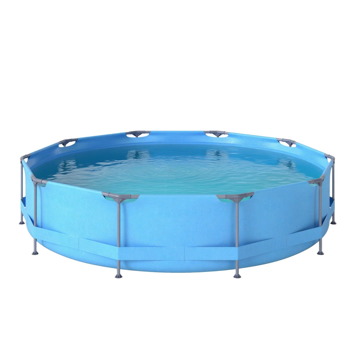 Piscina fuori terra rotonda con struttura metallica e pompa Filtro, Piscina da giardino per adult capacit¨¤ 6125L 3,6 M x 76 CM Blu-Nuotare