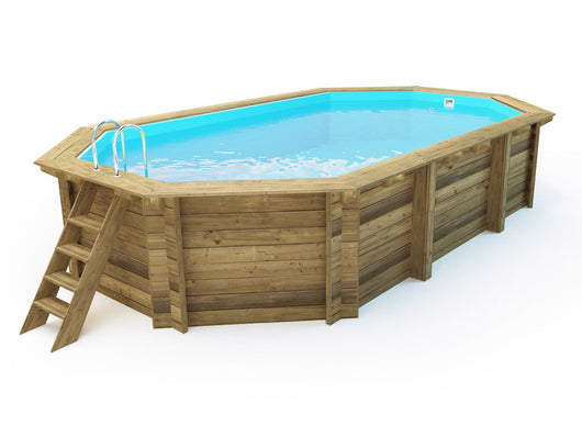 Piscina in legno "San Paolo" - 6,57 x 4,07 x 1,20 m