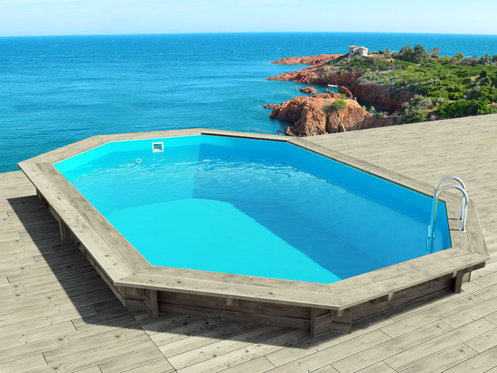 Piscina in legno " Cancun " - 6,53 x 4,41 x 1,45 m