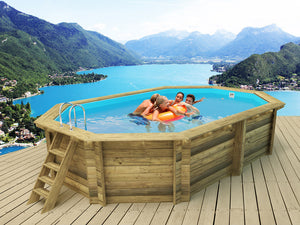 Piscina in legno "Miami" - 4,86 x 3,36 x 1,20 m
