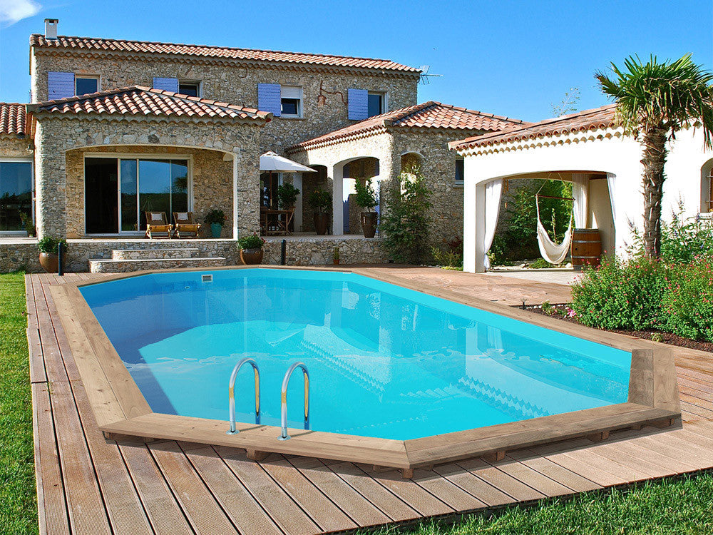 Piscina in legno "Palma" - 7,57 x 4,07 x 1,31 m