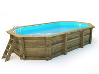 Piscina in legno "Palma" - 7,57 x 4,07 x 1,31 m
