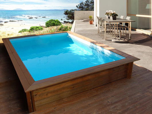 Piscina rettangolare in legno "Toledo" - 3,00 x 2,00 x 0,71 m