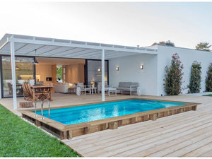 Piscina rettangolare in legno "Tobago" - 6,20 x 3,00 x 1,31 m