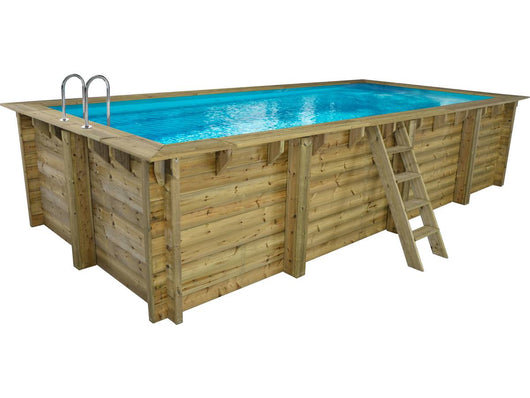 Piscina rettangolare in legno "Tobago" - 6,20 x 3,00 x 1,31 m