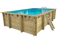 Piscina rettangolare in legno "Panama" - 6,20 x 4,10 x 1,45 m