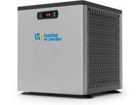 Piscina rettangolare in legno "Caimans" - 4,10 x 3,00 x 1,24 m + Mini pompa di calore 3,5kW - Metallo - Grigia