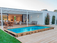Piscina rettangolare in legno "Tobago" - 6,20 x 3,00 x 1,31 m + Pompa di calore - Potenza 6,1 kW