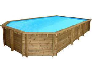 Piscina fuori terra in legno 9,38x5,20x1,45 m Bogotà
