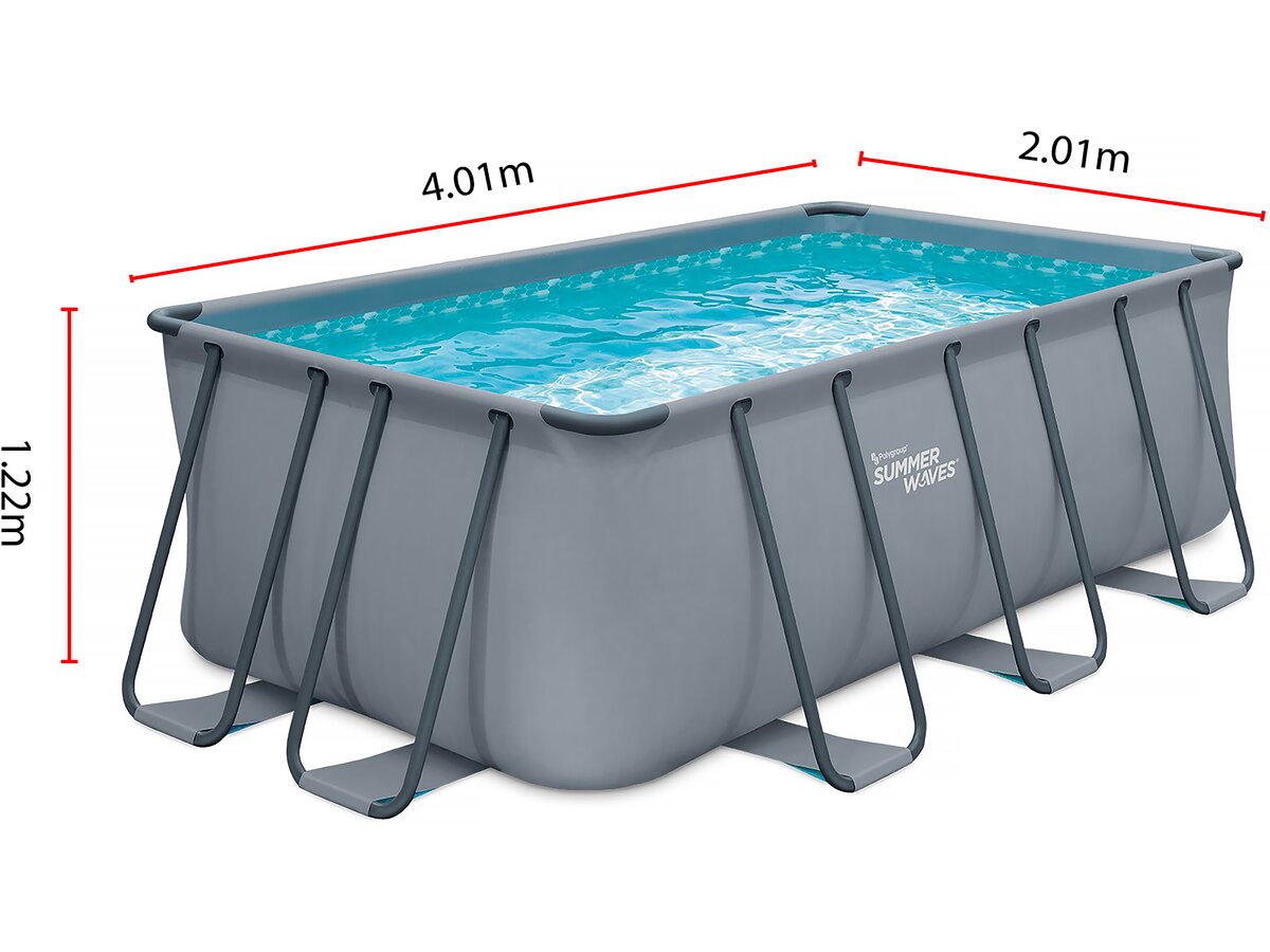 Piscina Fuori Terra - LUDO 1 - 8m2 - 4 x 2 x 1 m - Senza filtrazione
