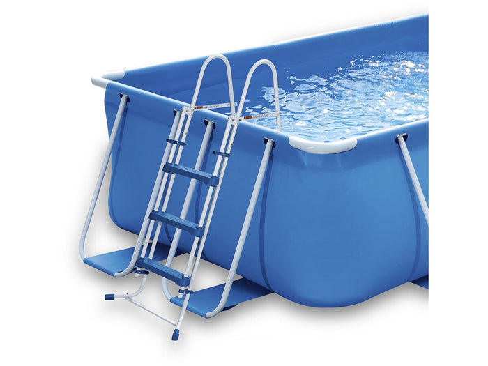 Piscina Fuori Terra rettangolare blu - LUDO 1 - 4 x 2 x 1 m - Filtrazione a cartuccia