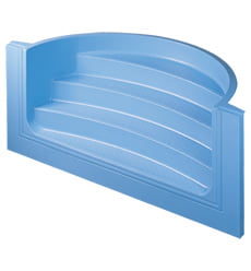 Scala Romana per piscina in vetroresina colore azzurro