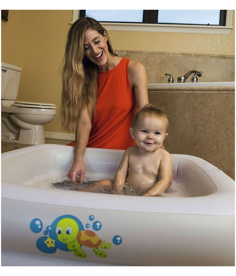 Piscinetta Bagnetto Gonfiabile Per Bambini Portatile 86x86x25 Cm Viaggio 51116         