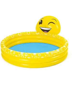 Piscinetta Piscina Per Bambini Smile Emoticon 165 X 144 X 69cm Con Spruzzo 53081         
