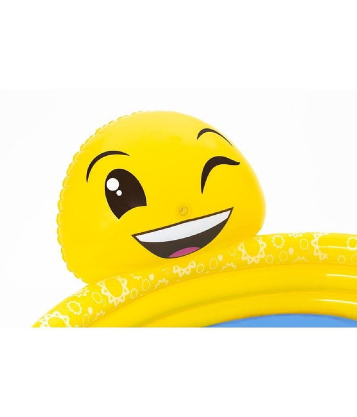 Piscinetta Piscina Per Bambini Smile Emoticon 165 X 144 X 69cm Con Spruzzo 53081         