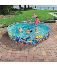 Piscinetta Piscina Rigida Pvc Per Bambini 3 Anni+ Fantasia Marina 244x46cm 55031         