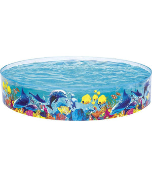 Piscinetta Piscina Rigida Pvc Per Bambini 3 Anni+ Fantasia Marina 244x46cm 55031         